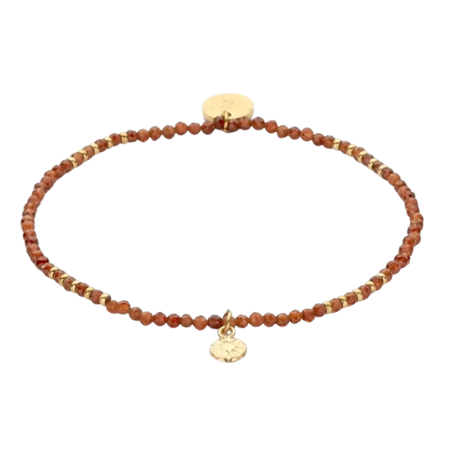 Armband rood bruin handgemaakte armband van Joy & Clay