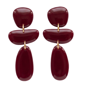 Lange statementoorbel rood