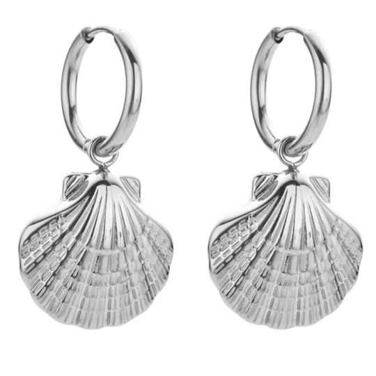 Oorbellen schelpjes zilver handgemaakte oorbellen van Joy & Clay