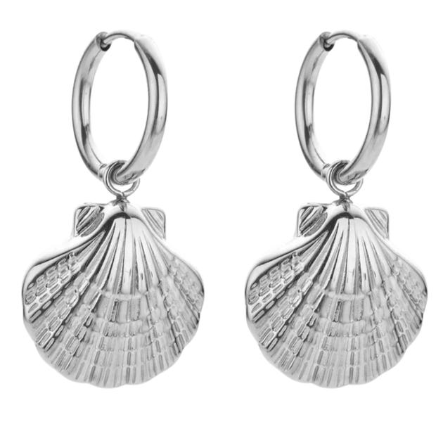 Oorbellen schelpjes zilver handgemaakte oorbellen van Joy & Clay