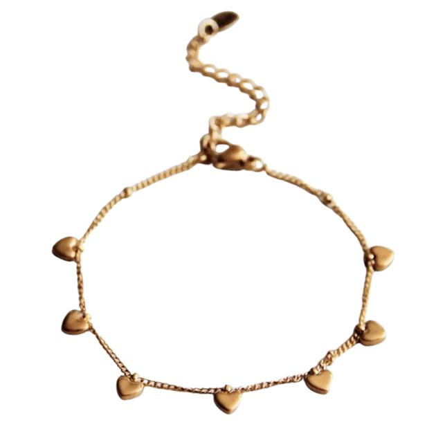 Bedelarmband mini hartjes handgemaakte armband van Joy & Clay