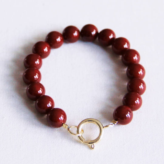 Kralenarmband bordeauxrood
