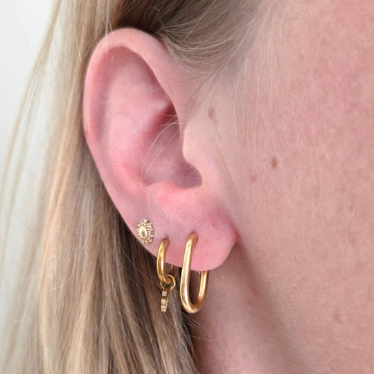Basic ovalen ring - goud detailfoto van Joy & Clay