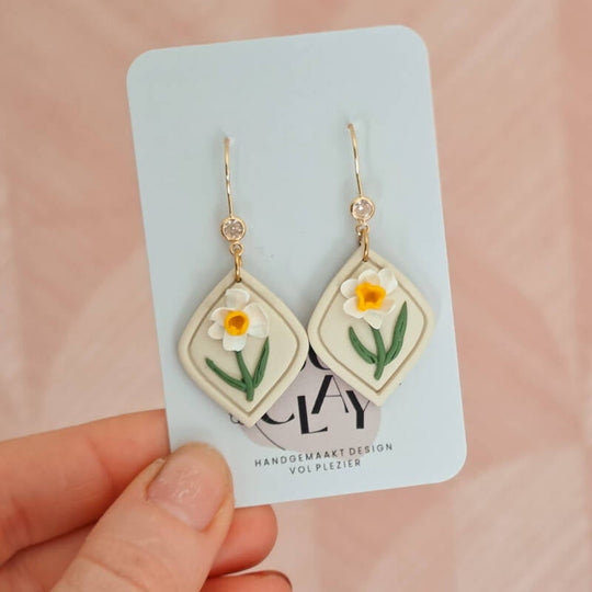 Geboortebloem december: witte narcis stijlvolle uitvoering van Joy & Clay