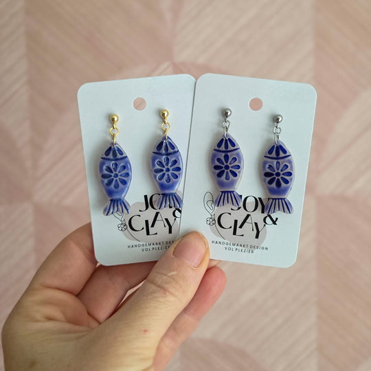 Visjes oorbellen goud | Flora & Visserijdagen