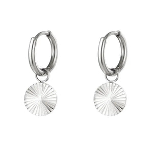 Oorbellen cirkel zilver