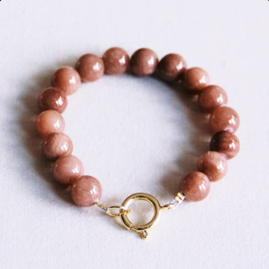 Kralenarmband mokka