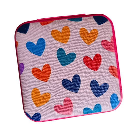 Sieradendoosje hartjes roze