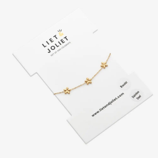 Armband bloemetjes goud handgemaakt sieraad van Joy & Clay