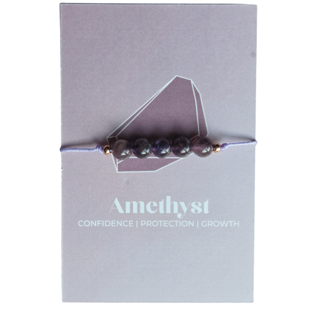 Armbandje edelsteen amethist handgemaakte armband van Joy & Clay