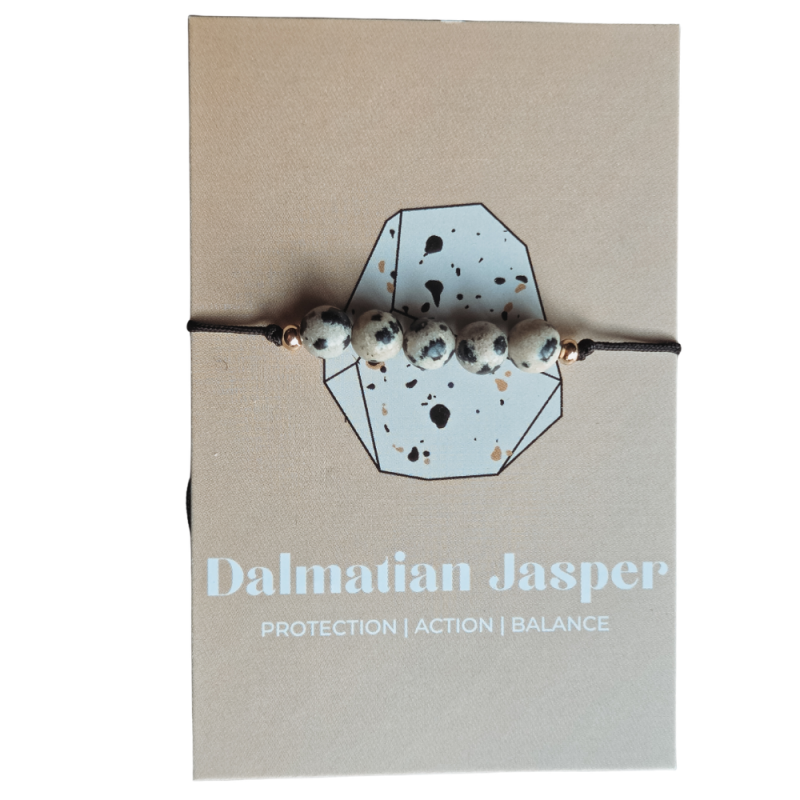 Armbandje edelsteen dalmatiër jaspis handgemaakte armband van Joy & Clay