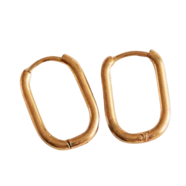 Basic ovalen ring - goud handgemaakte oorbellen van Joy & Clay
