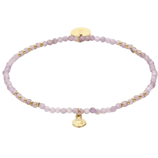 Kralenarmband lila handgemaakte armband van Joy & Clay