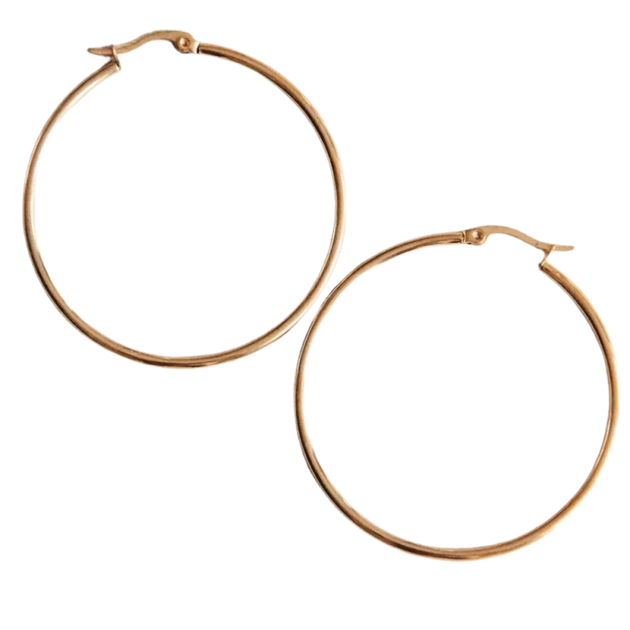 Grote ringen goud handgemaakte oorbellen van Joy & Clay