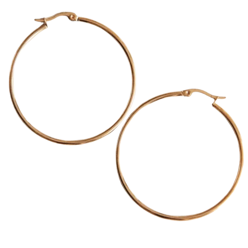 Grote ringen goud handgemaakte oorbellen van Joy & Clay