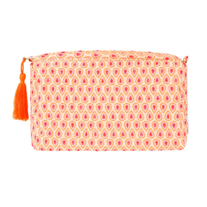 Roze/oranje make-up tasje groot