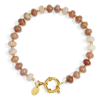 Kralenarmband champagne handgemaakte armband van Joy & Clay