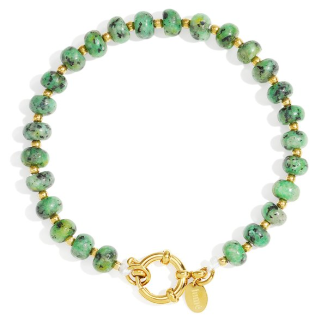 Kralenarmband groen handgemaakte armband van Joy & Clay