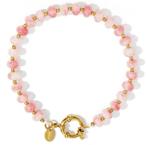 Kralenarmband lichtroze