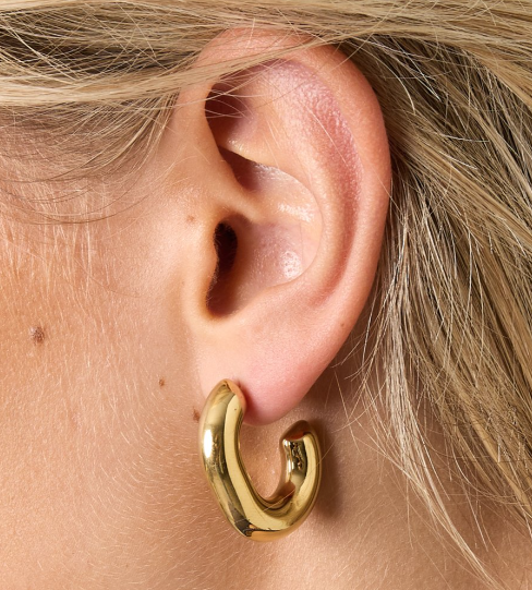 Chunky hoops zilver detailfoto van Joy & Clay