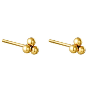 Studs drie balletjes goud