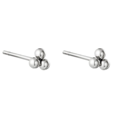 Studs drie balletjes zilver handgemaakte oorbellen van Joy & Clay