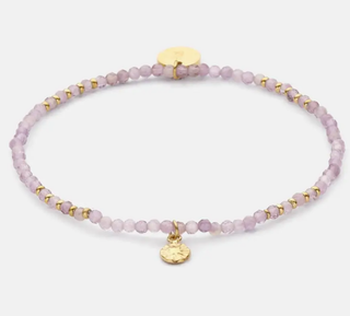 Kralenarmband lila handgemaakt sieraad van Joy & Clay