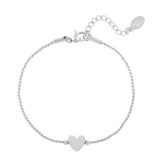 Armband hartje zilver handgemaakte armband van Joy & Clay