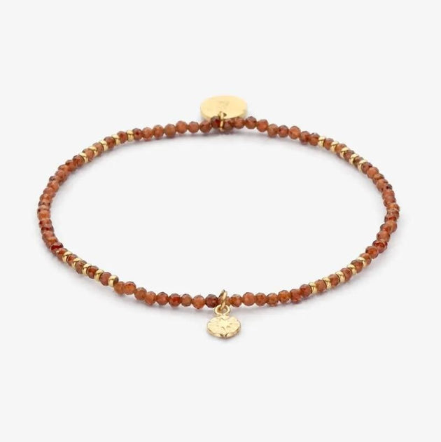 Armband rood bruin handgemaakt sieraad van Joy & Clay