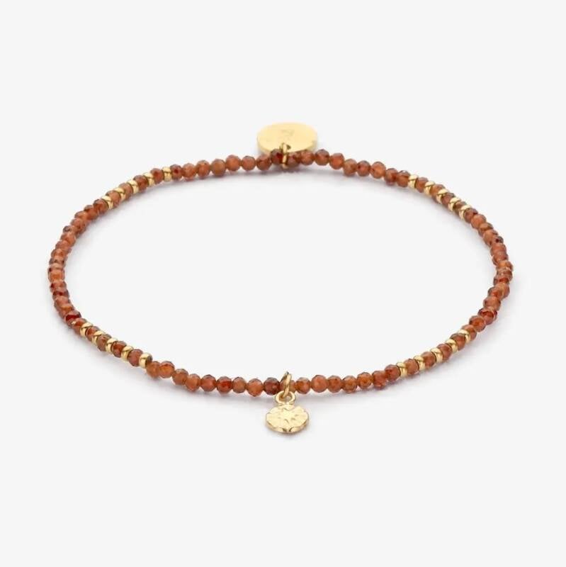 Armband rood bruin handgemaakt sieraad van Joy & Clay