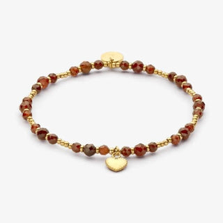 Kralenarmband rood goud handgemaakt sieraad van Joy & Clay